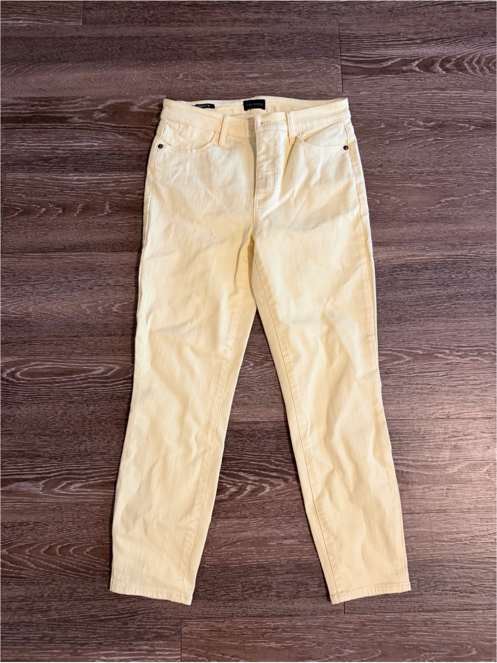 Talbots Pale Yellow Jegging Crop Straight Leg Jeans